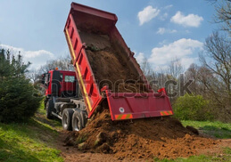 high quality soil in a truck
