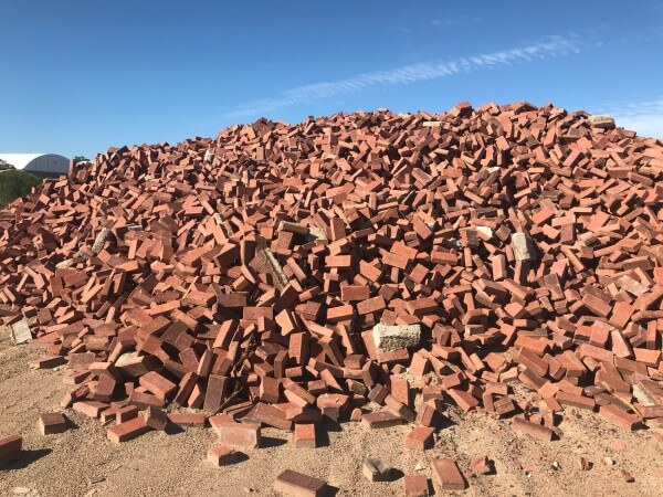 recycled crushed bricks